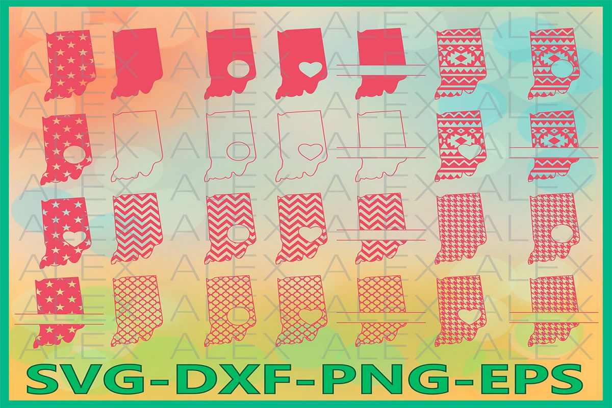 Indiana State SVG, Indiana SVG files for Cricut, Indiana Svg example image 1