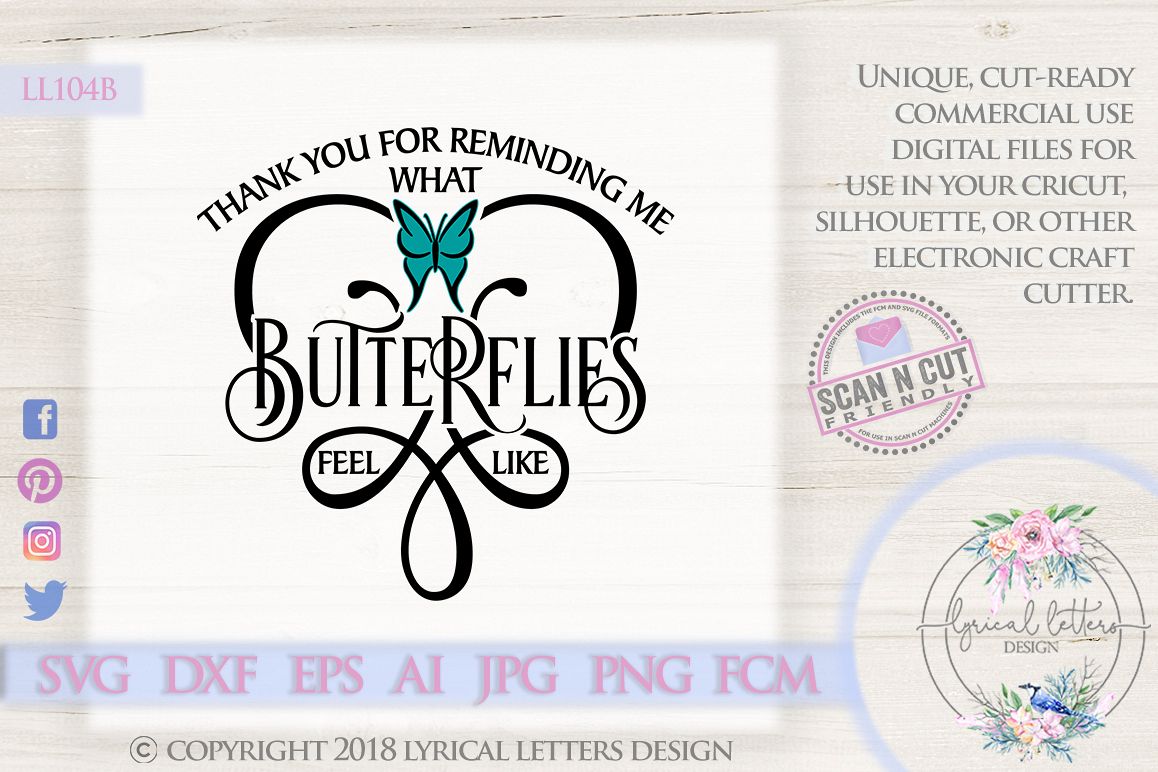 What Butterflies Feel Like Wedding Love SVG Cut File LL104B example image 1