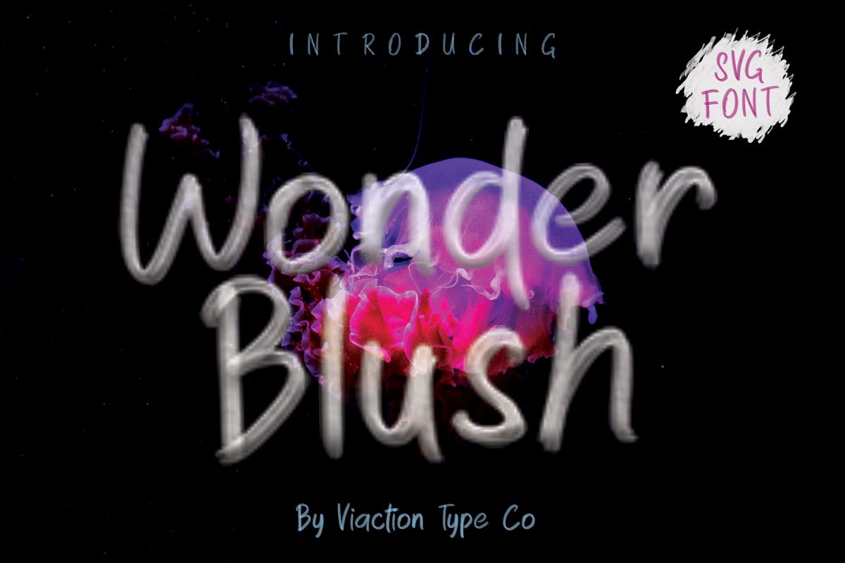 Wonder Blush SVG Font example image 1