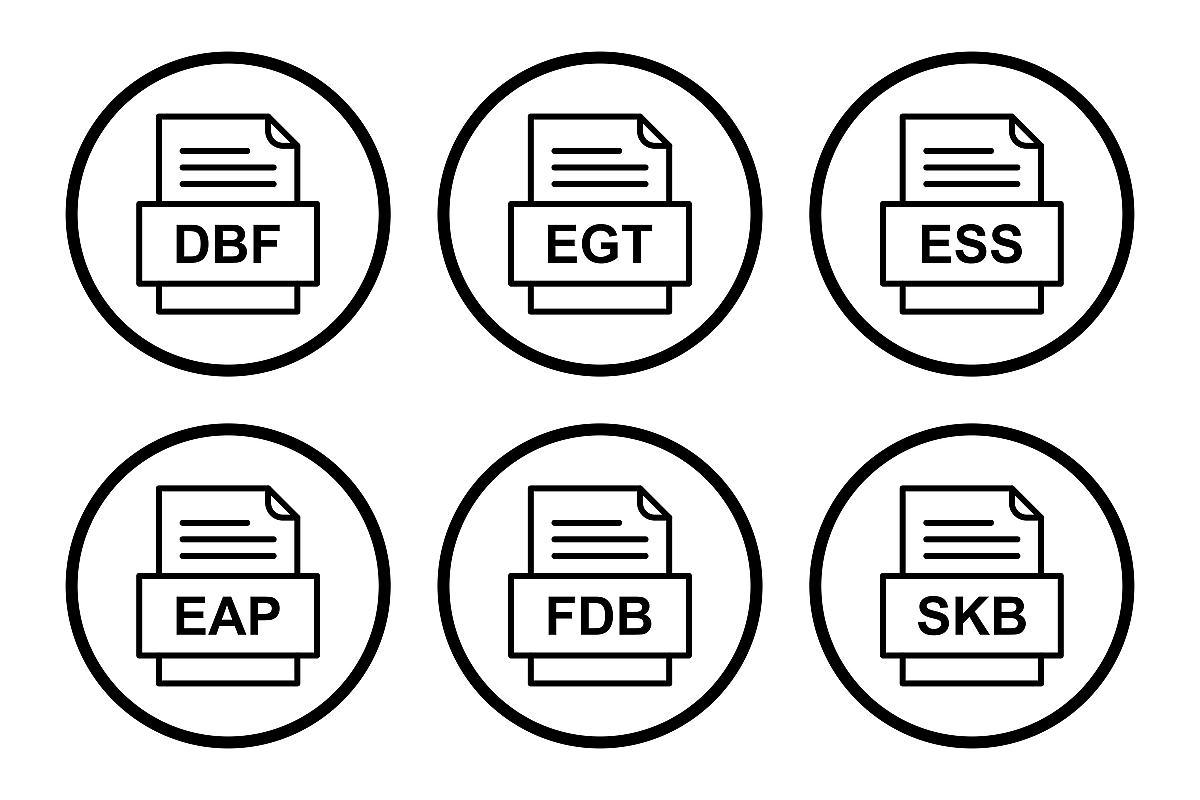 Set Of File Formats Icons example image 1