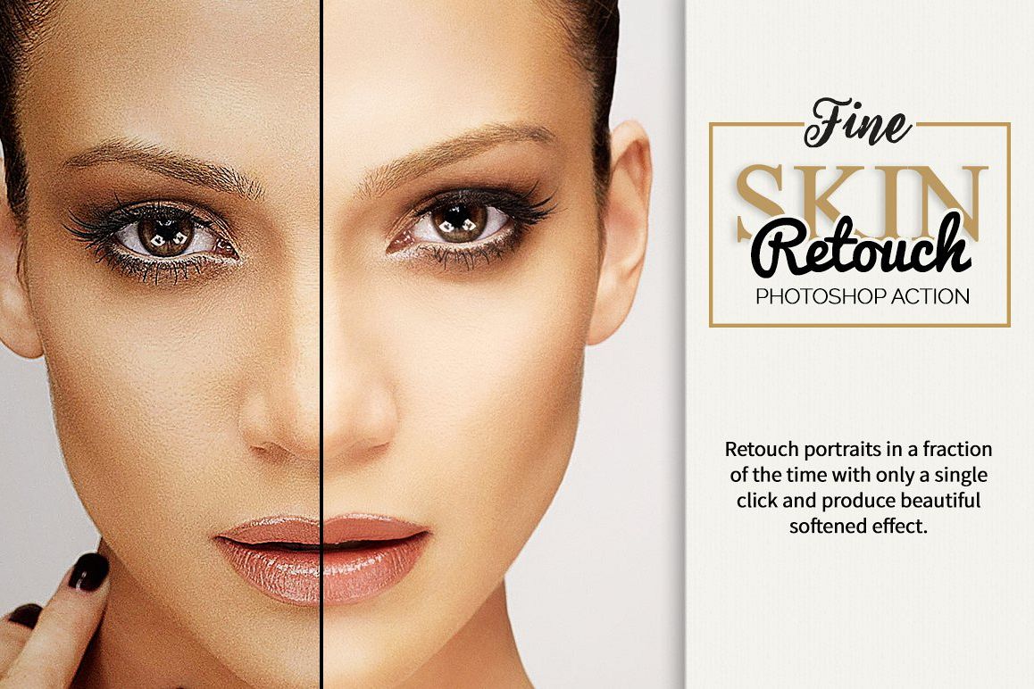 Fine Skin Retouch Photoshop Action example image 1