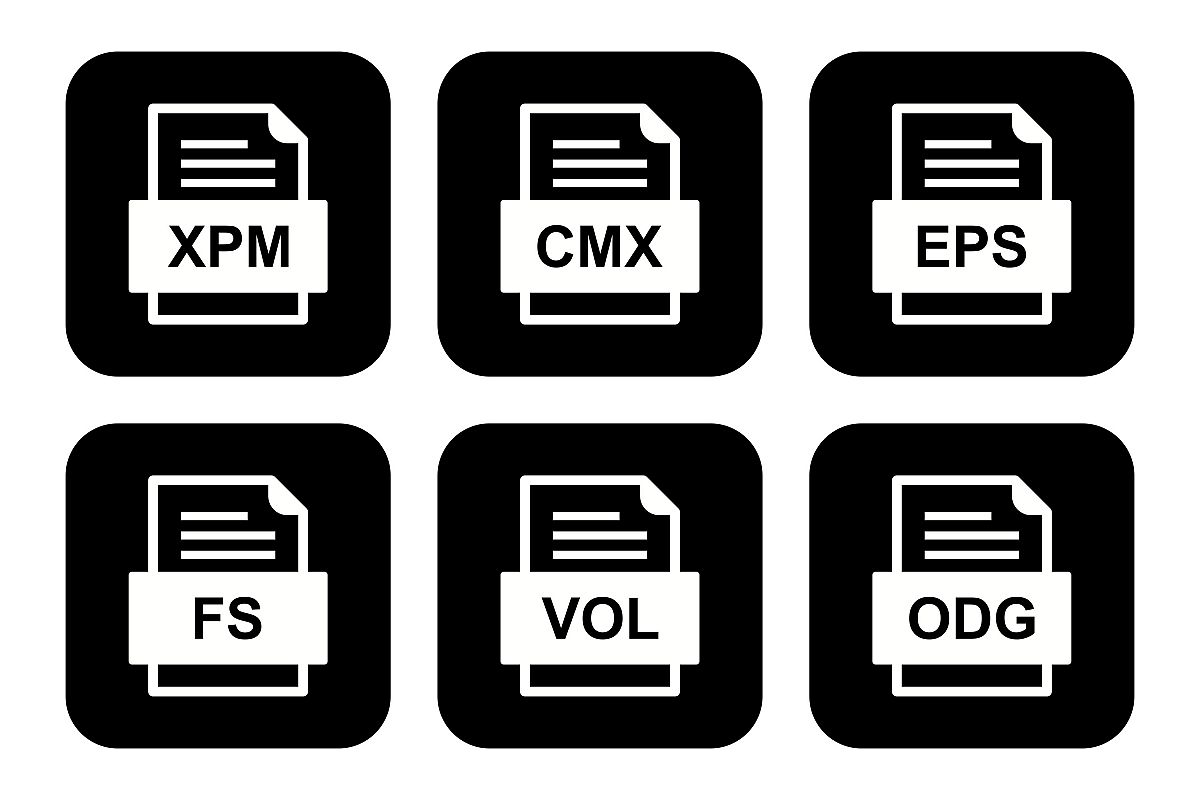 Set Of File Formats Icons example image 1
