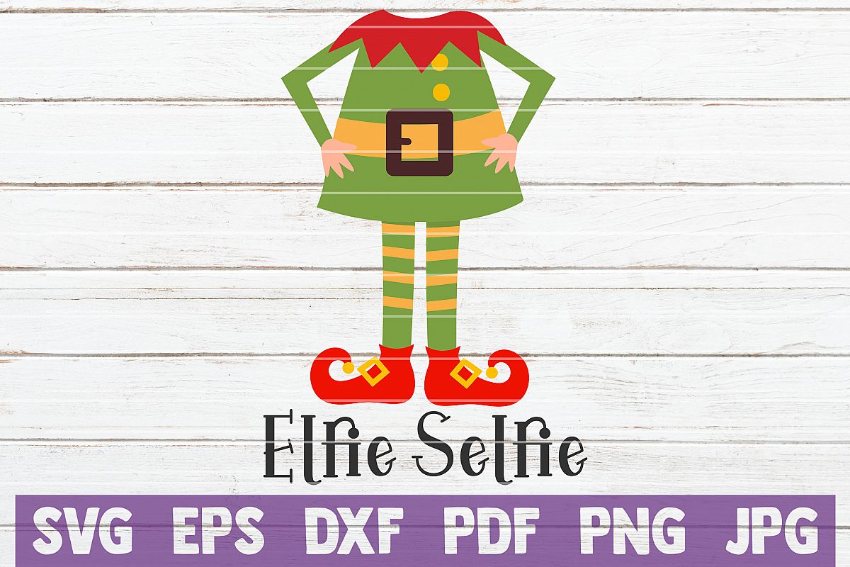 Elfie Selfie SVG Cut File example image 1