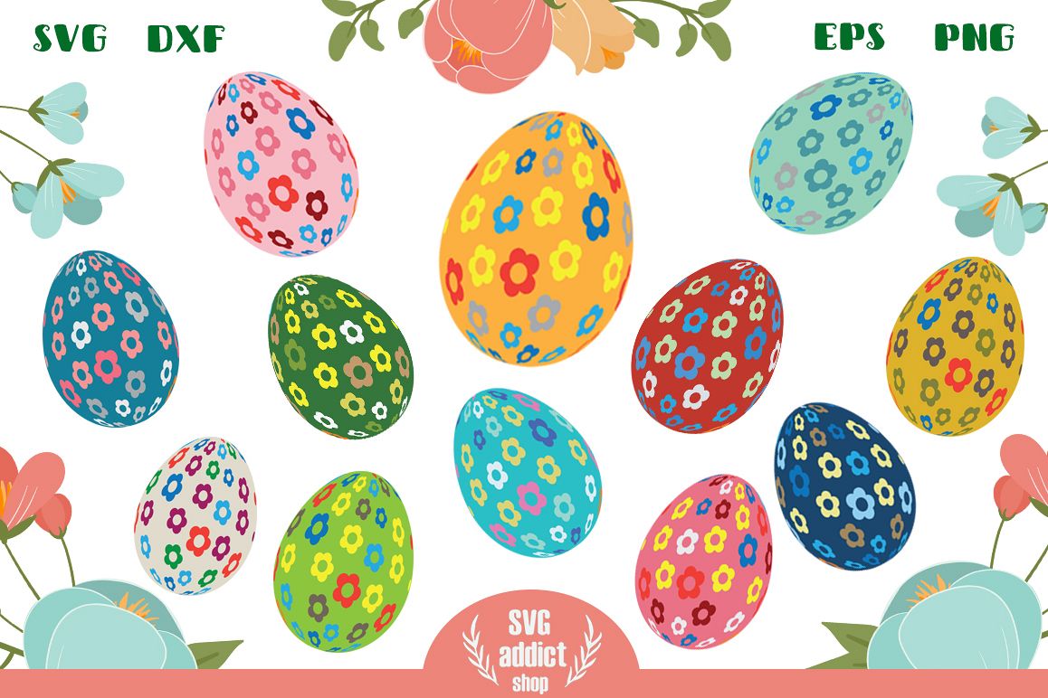 12 Easter Eggs Cut Files Vol 01 example image 1