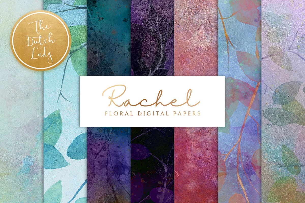 Floral Backgrounds & Paper Designs - Rachel example image 1