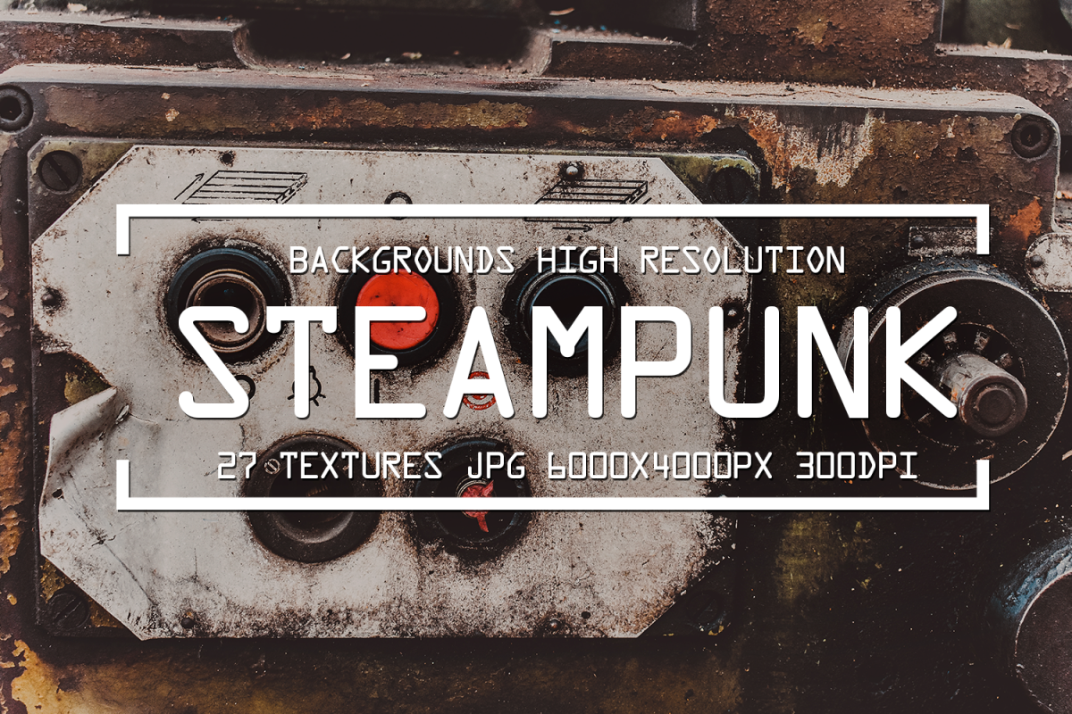 Grunge Steampunk Textures Overlays background pack digital example image 1