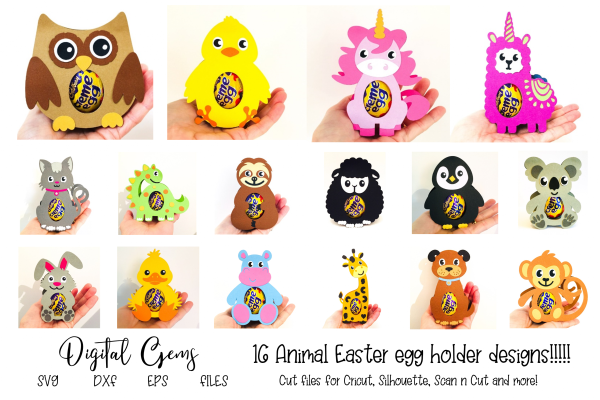 16 Animal egg holder designs - The complete set!!!! example image 1