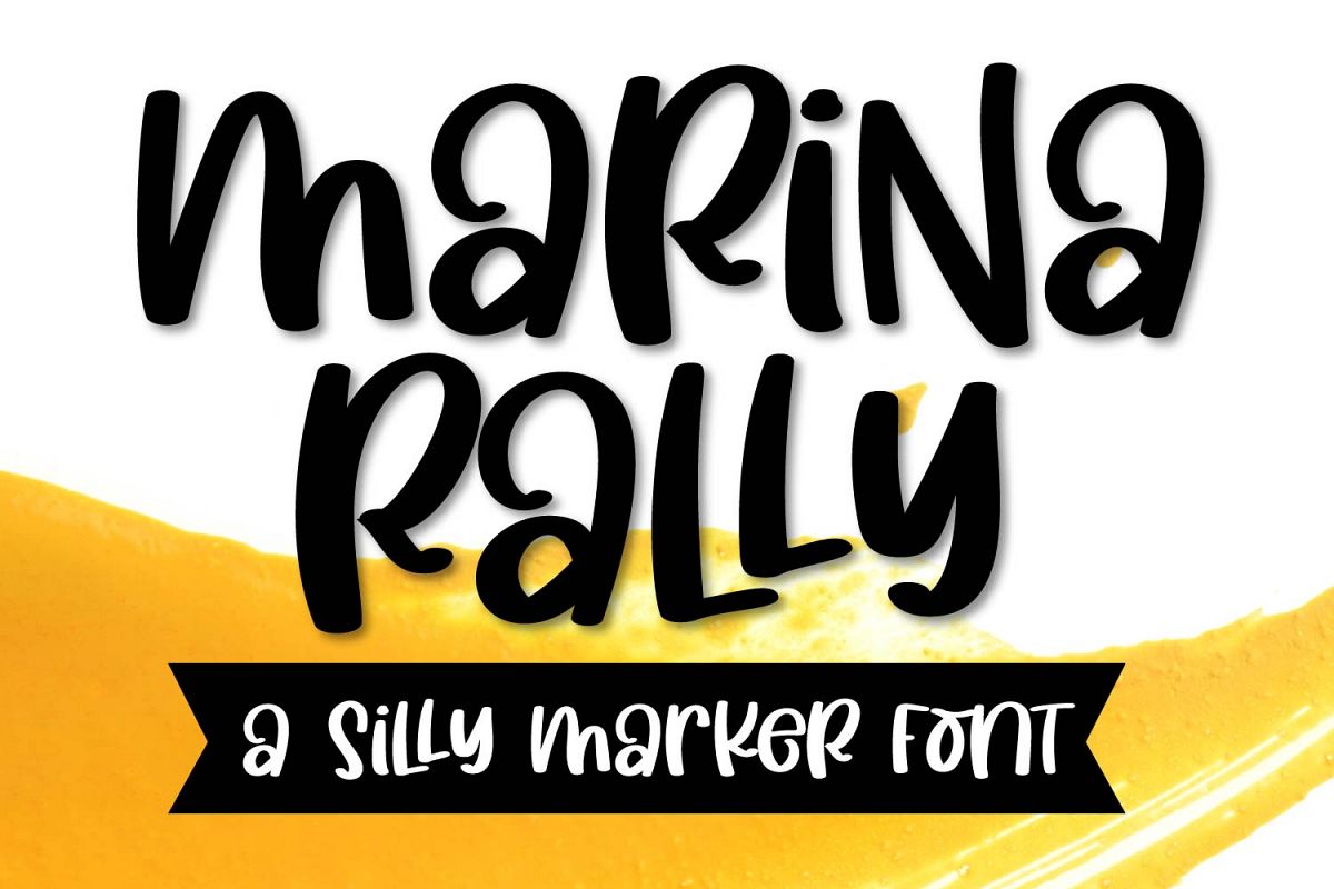 Marina Rally - A Silly Marker Font example image 1