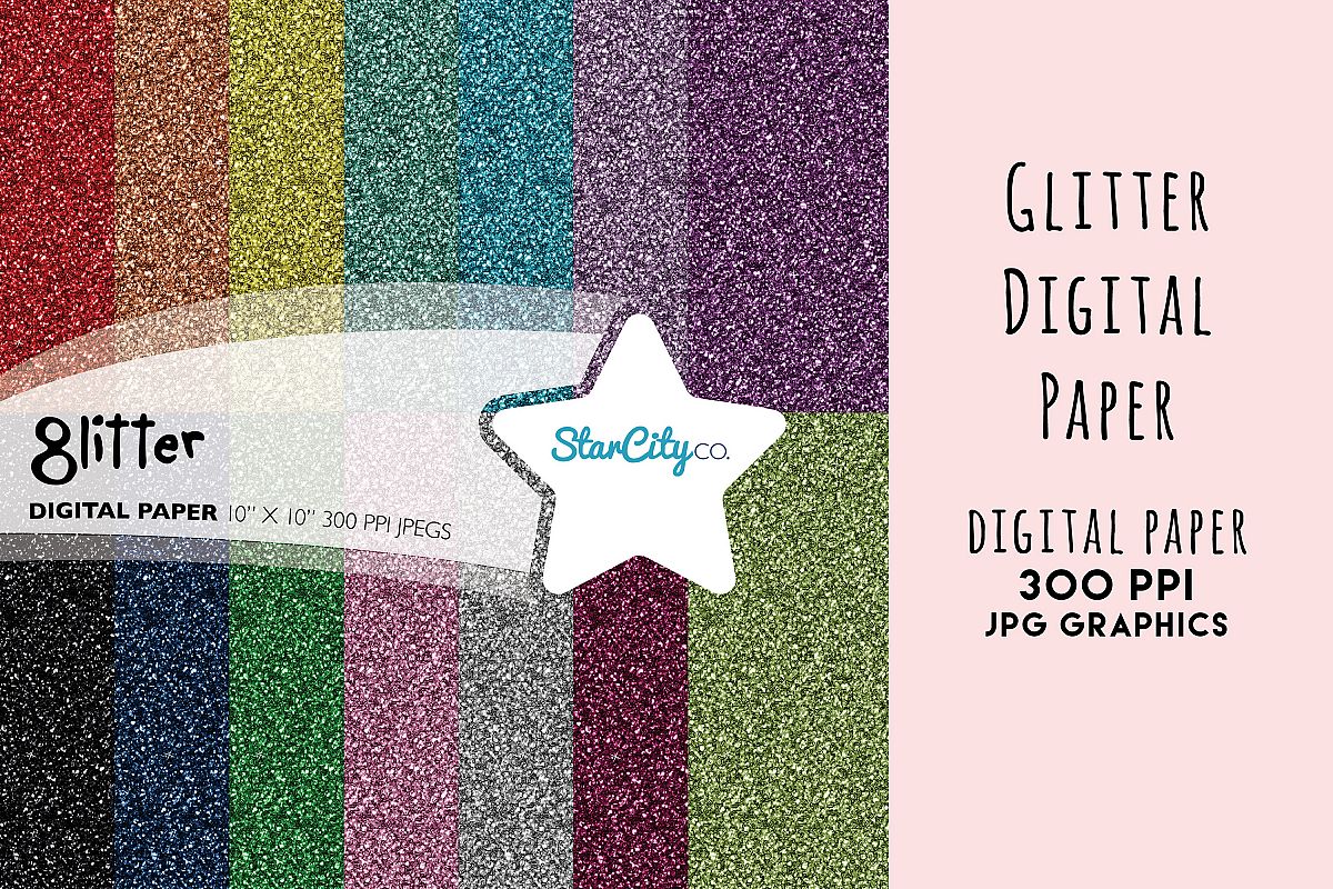 Glitter Digital Paper example image 1