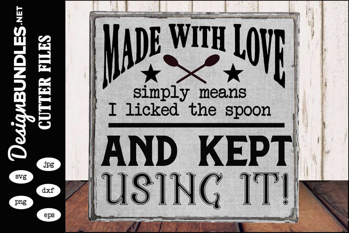 Download Made With Love Kitchen SVG