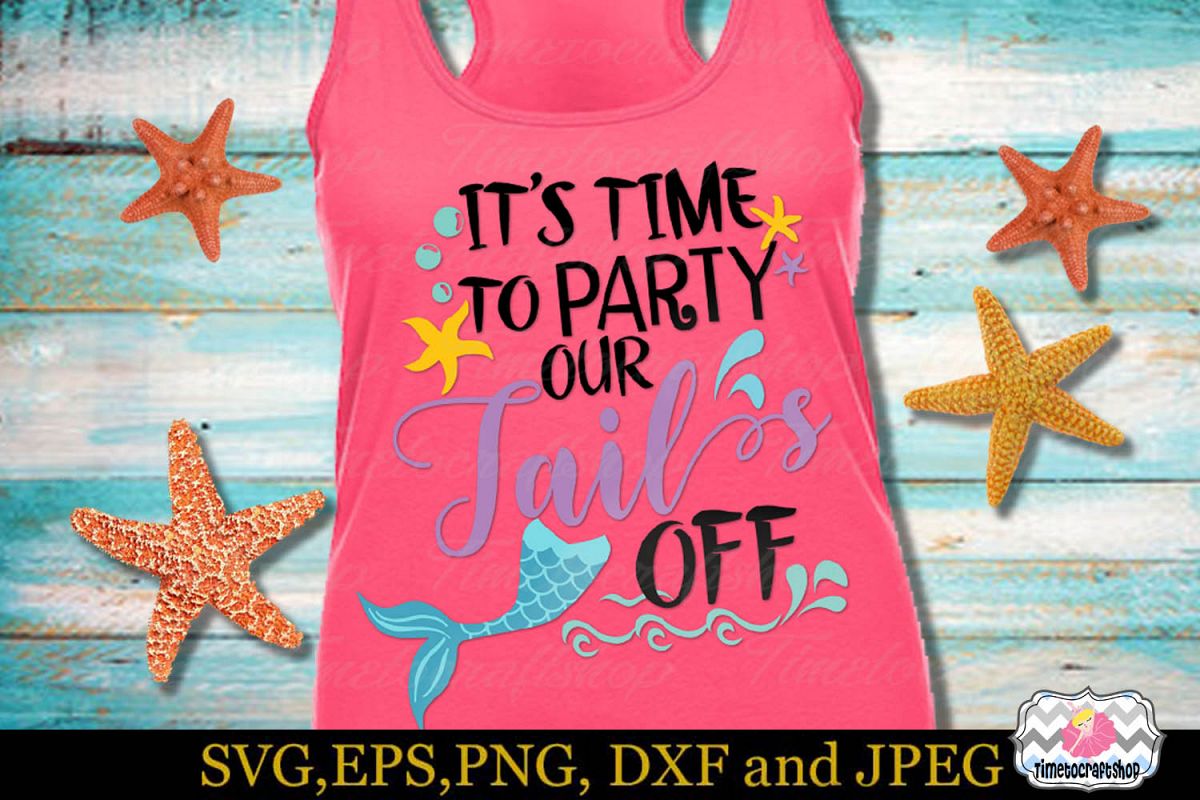 SVG, Eps, Dxf & Png for It's Time To Party Our Tail Off example image 1