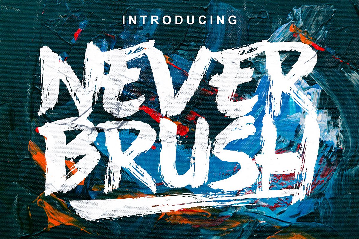 Never Brush - Handwritten Font example image 1