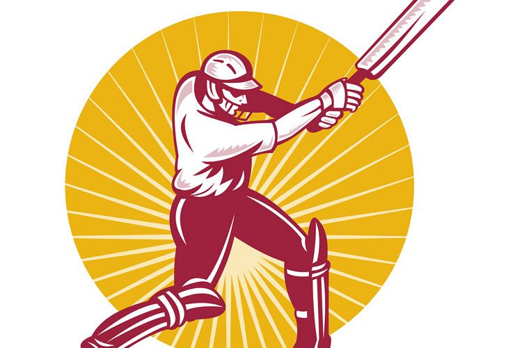 cricket sports batsman batting side view example image 1
