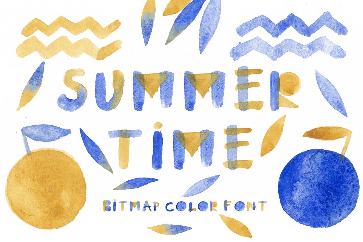Summertime bitmap color font example image 1