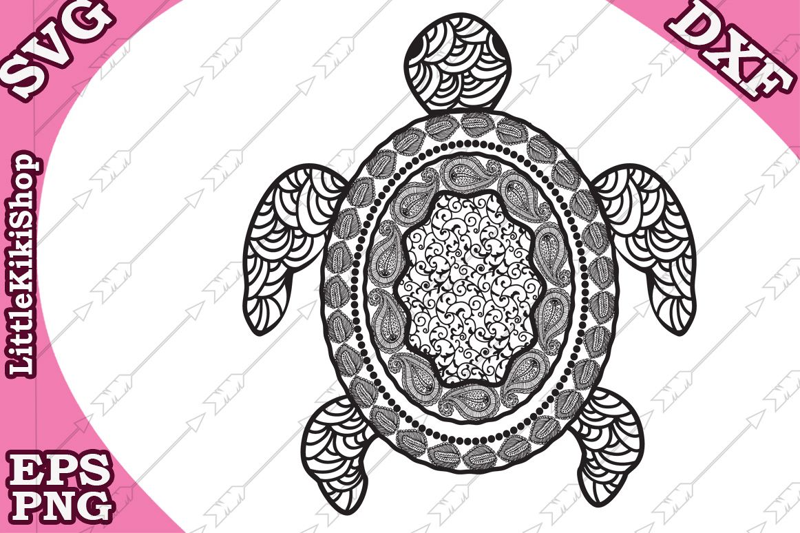 Zentangle Turtle Svg, Mandala Turtle Svg, Zentangle Animal ...