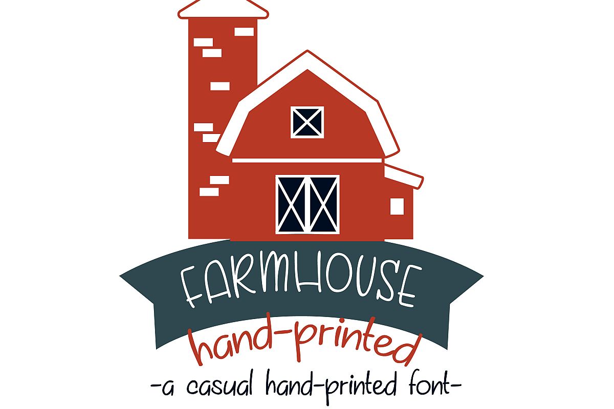PN Farmhouse Hand-printed example image 1