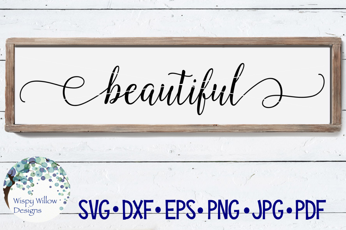 Beautiful Sign SVG Cut File example image 1
