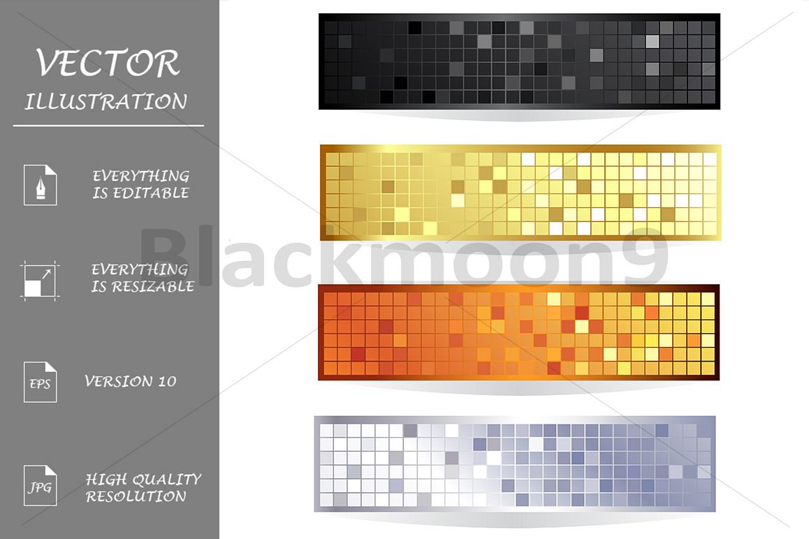 Horizontal Checkered Banners example image 1