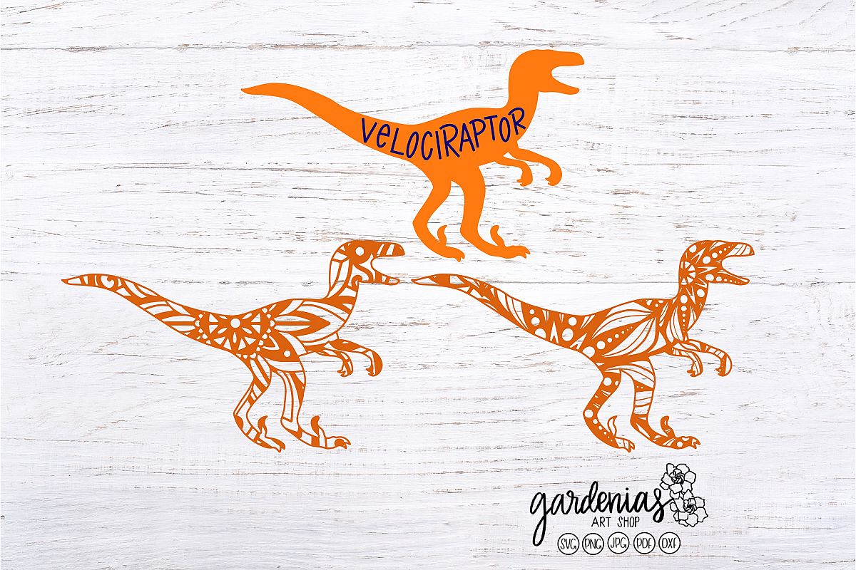Download Velociraptor SVG | Dinosaur Mandala | Mini Bundle | ClipArt