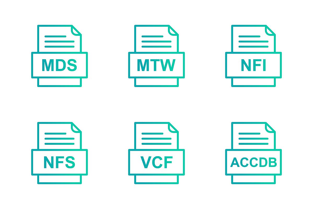 Set Of File Formats Icons example image 1