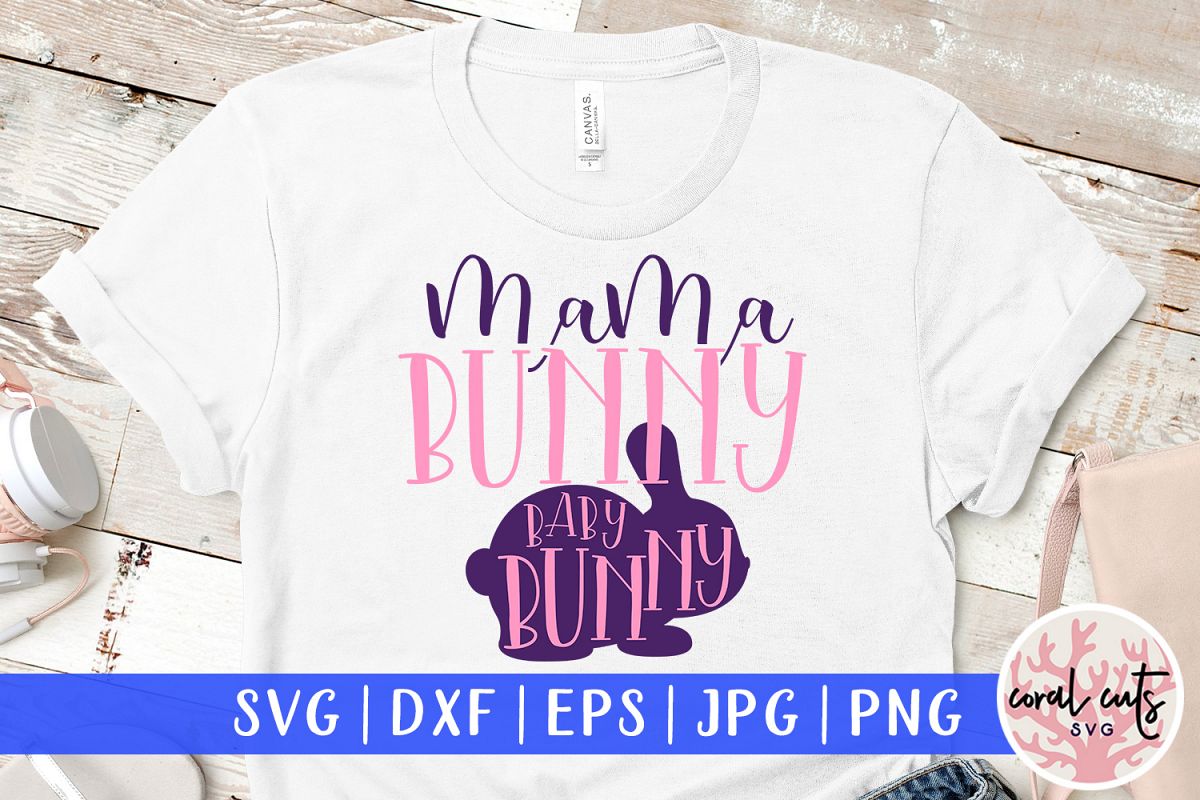 Mama bunny baby bunny - Easter SVG EPS DXF PNG Cutting File