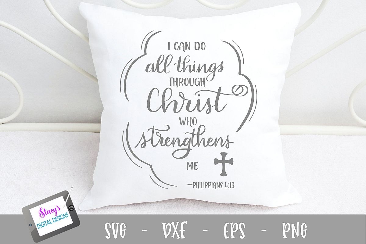I can do all things through Christ SVG - Christian SVG example image 1