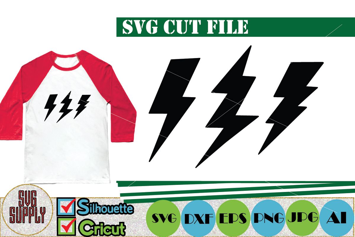 Lightning Bolt SVG Cut File (156162) | Cut Files | Design Bundles