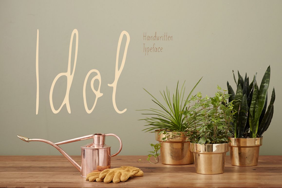 Idol—handwritten font example image 1