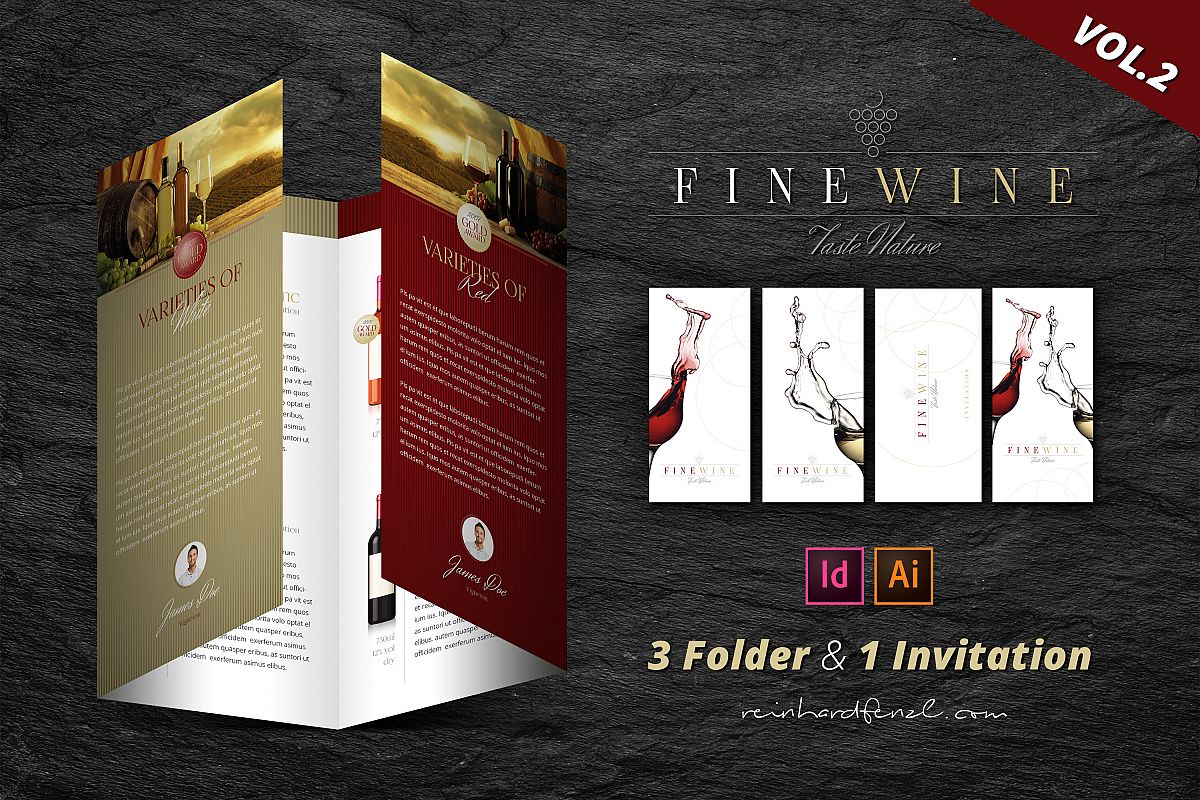 Fine Wine Vol.2 - Folder & Invitation example image 1