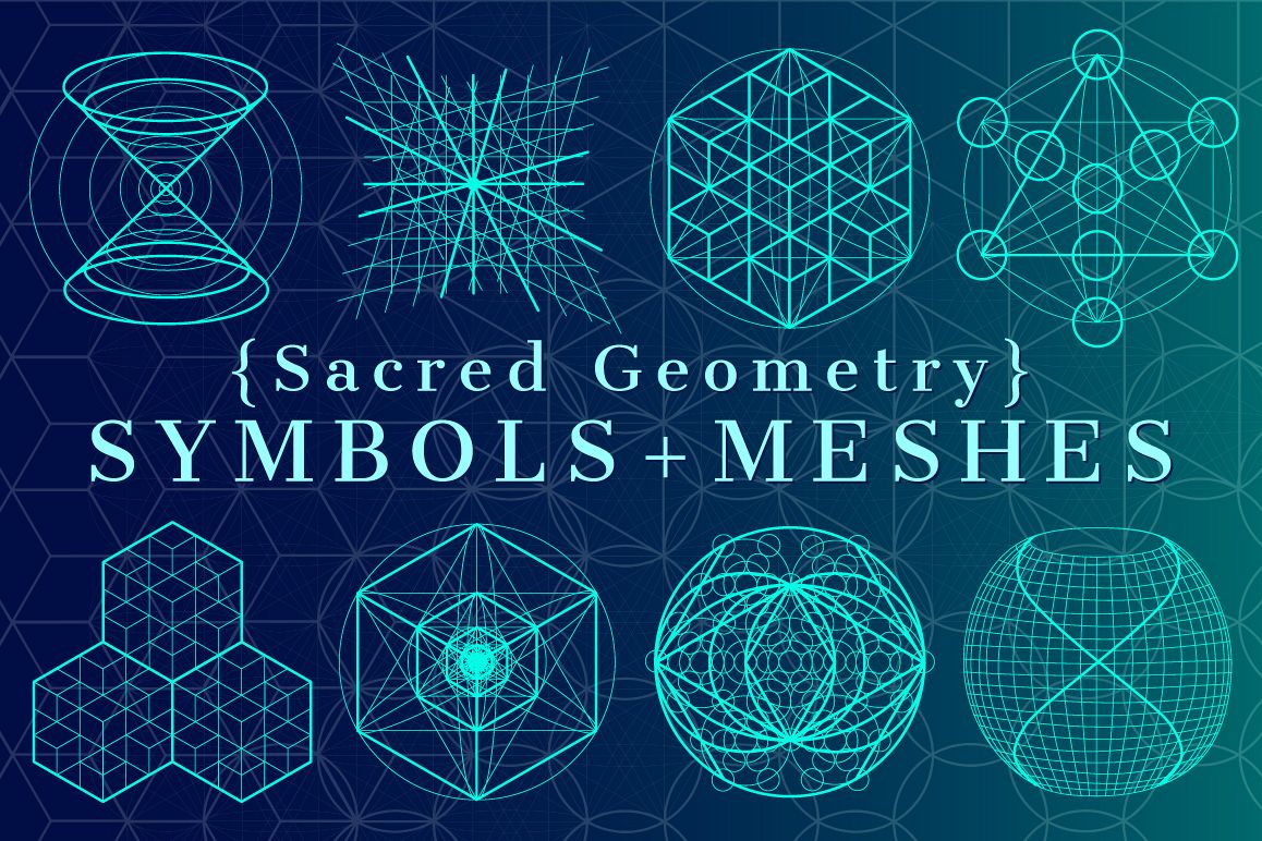 {Sacred Geometry} Symbols + Meshes example image 1