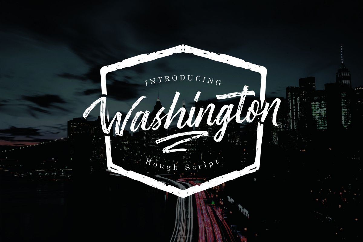 Washington ~ Rough Script example image 1