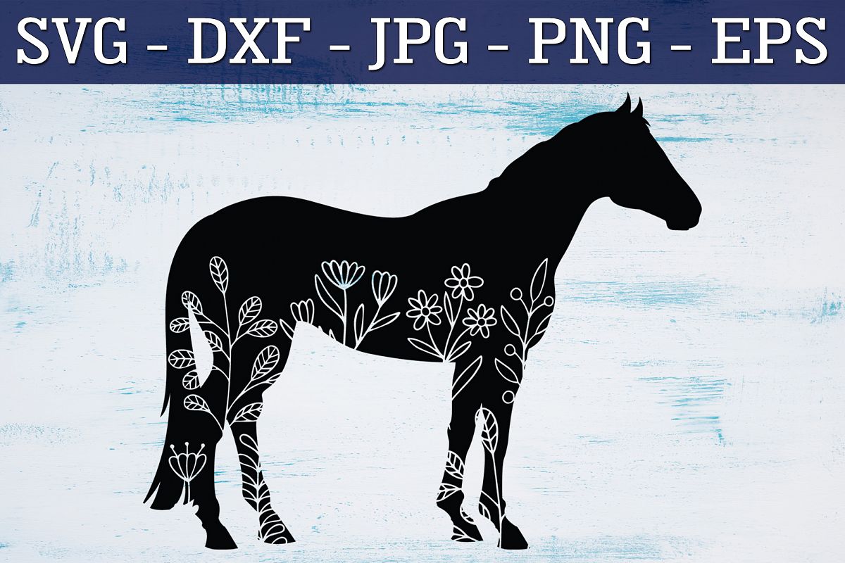 Download Floral Horse Silhouette SVG Horse Silhouette SVG Clipart