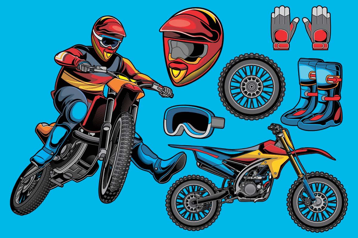 Motocross Vector Pack Motocross Vector Pack Example Image 1