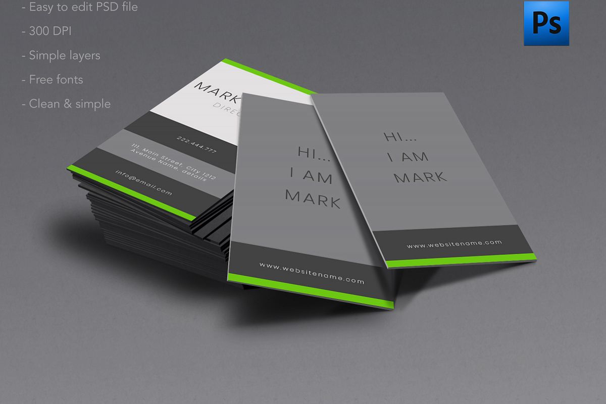 Clean and Simple business card example image 1