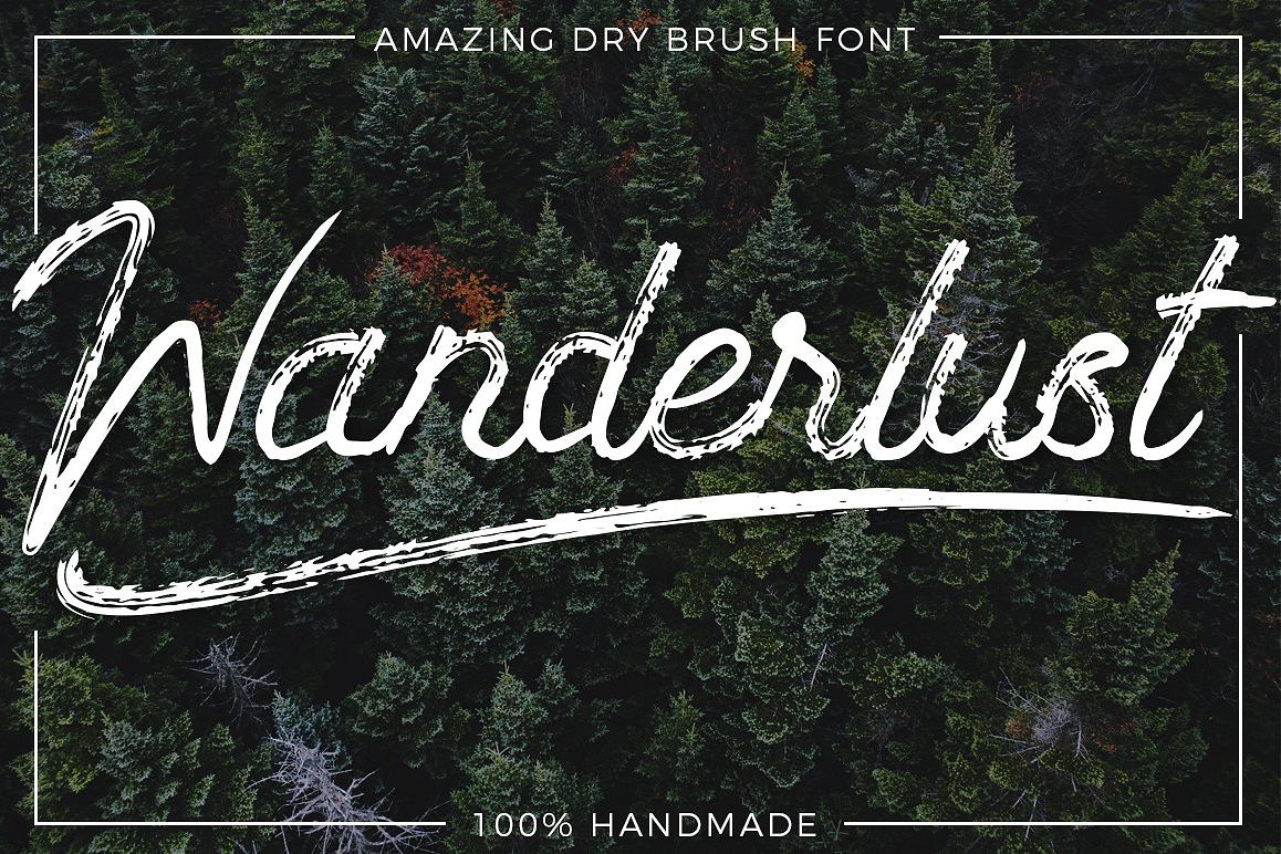 Wanderlust - Dry brush font example image 1