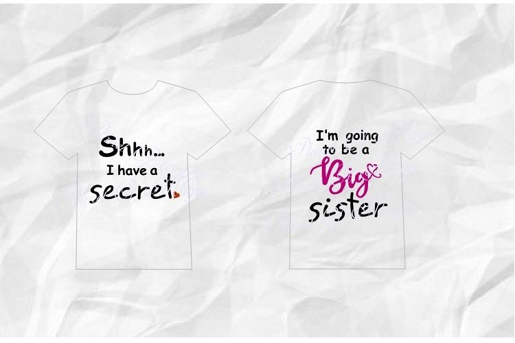 I have a secret Svg, Big Sister Svg, Promote Big Sister Svg example image 1