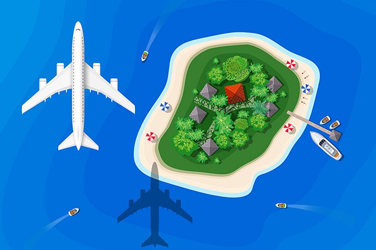 Top view of an island example image 1