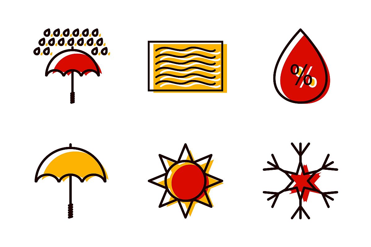 Set Of Weather And Season Icons example image 1