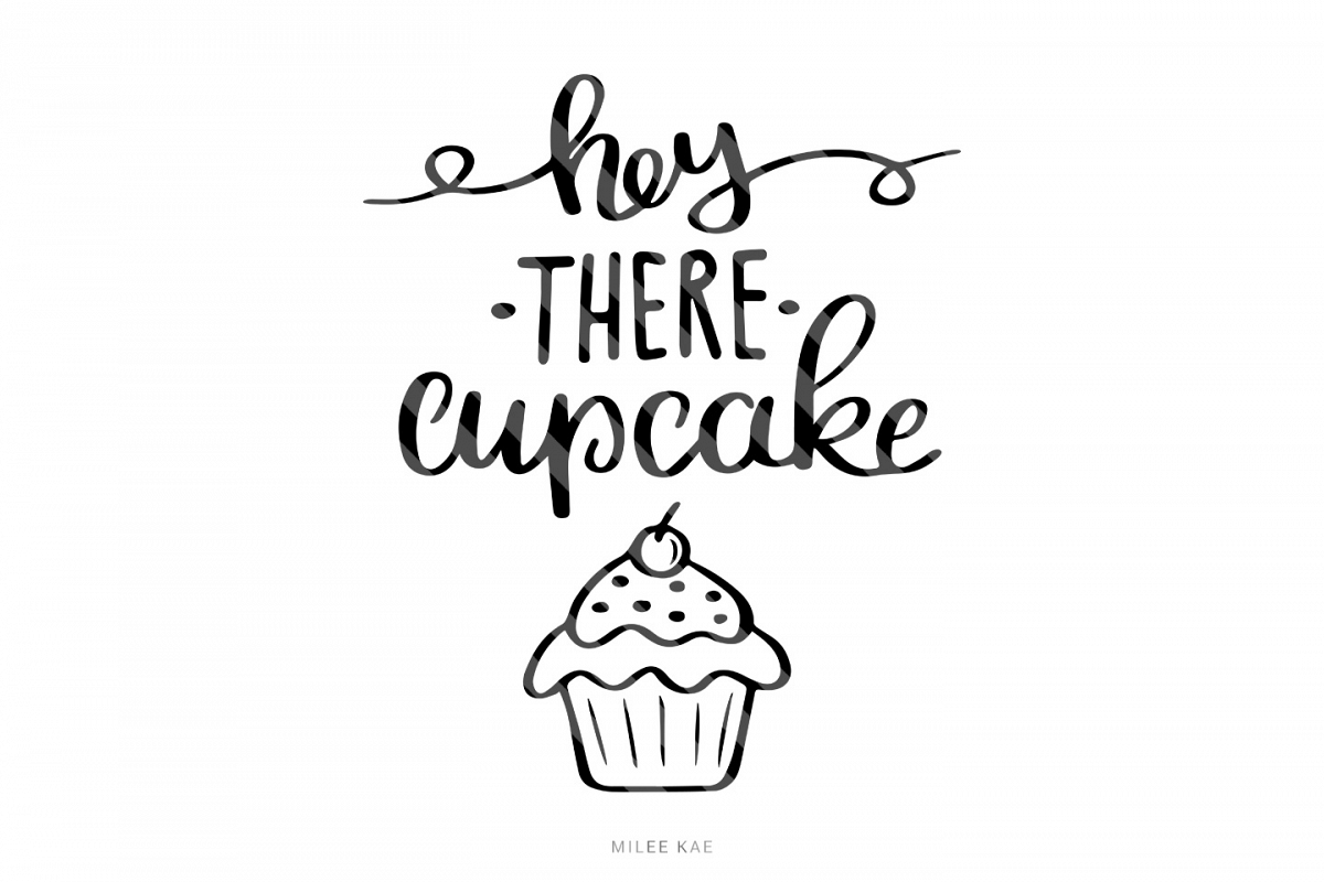 Cupcake Mug Quote SVG, Cutting file, Decal example image 1