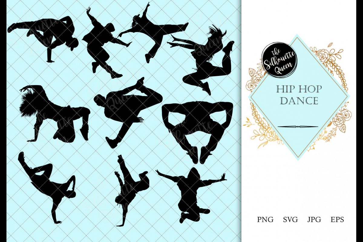Download Hip Hop Dance svg, dance cricut files, black dancer silhouet (142746) | Illustrations | Design ...