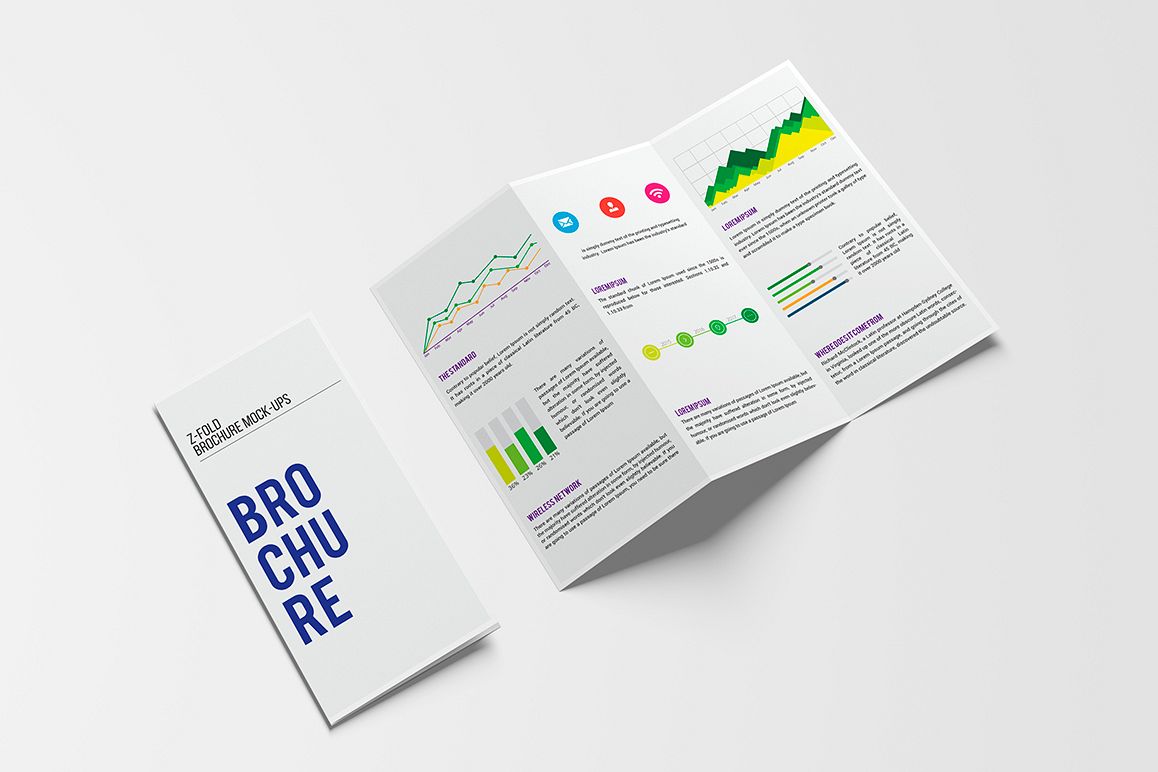 Download A4 Z-Fold Brochure Mock-Up