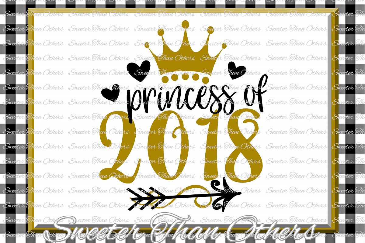 Princess of 2018 svg, New Year 2018 SVG example image 1