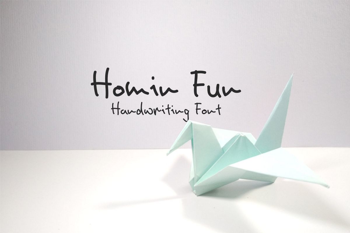 HominFun Handwriting Font example image 1