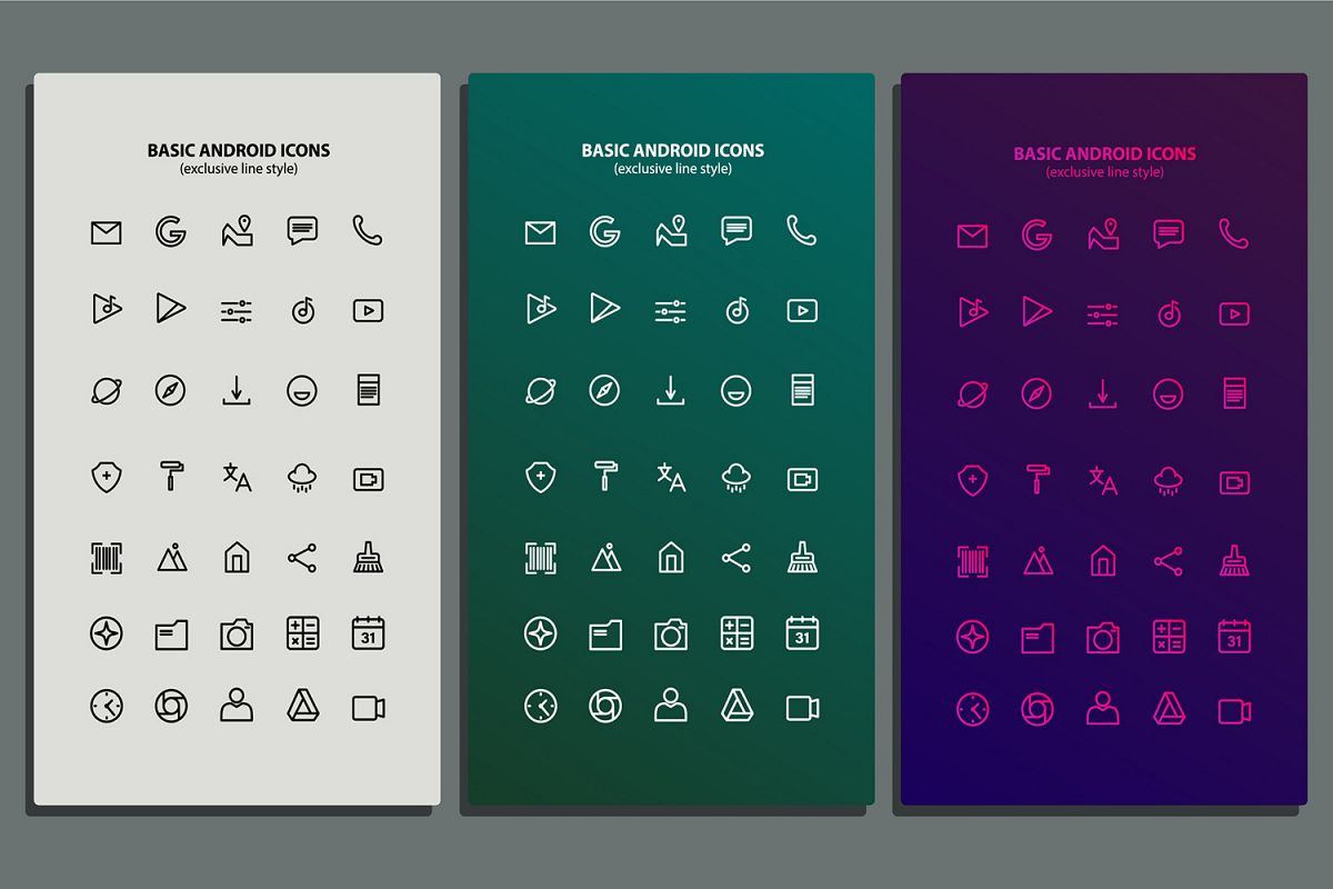 Basic Android Icon Packs example image 1