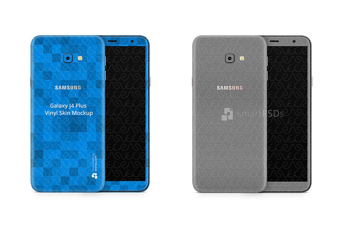 Samsung Galaxy J4 Plus Vinyl Skin Design Mockup 2018 example image 1