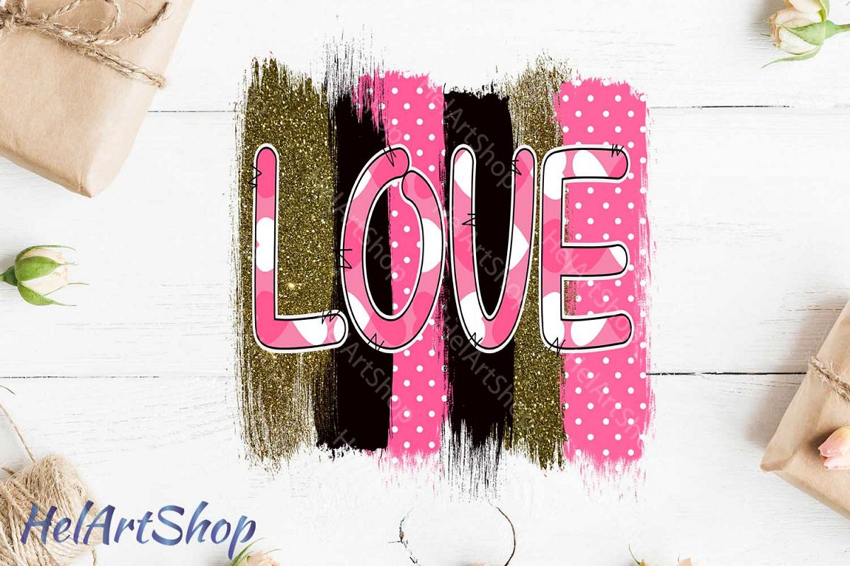 Love png, Brush Strokes, Sublimation png, Digital Download example image 1