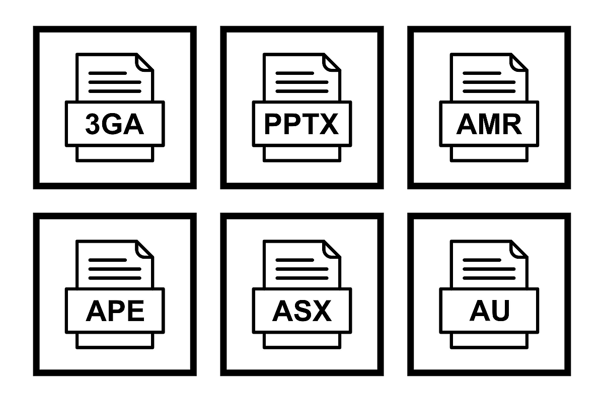 Set Of File Formats Icons example image 1