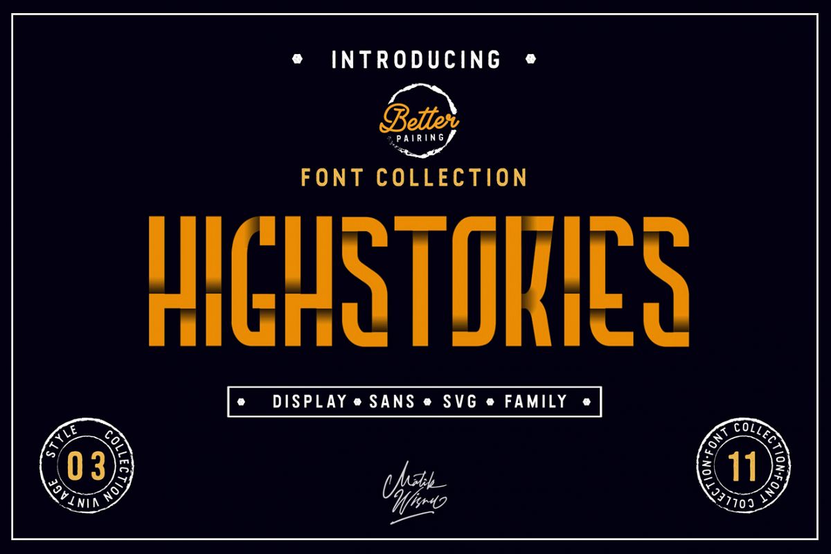 Highstories Family / Extra SVG Font example image 1