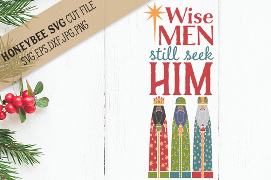 Wise Men Still Seek Him Folk Art svg example image 1