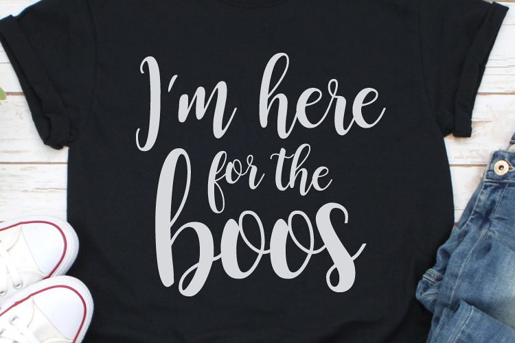 Im Here for the Boos Svg, Halloween Svg, Funny Halloween example image 1